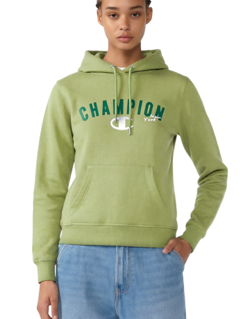 Sudadera Champion Mujer con Gráfico Logo "NY" Interior Afelpado "Avocado"