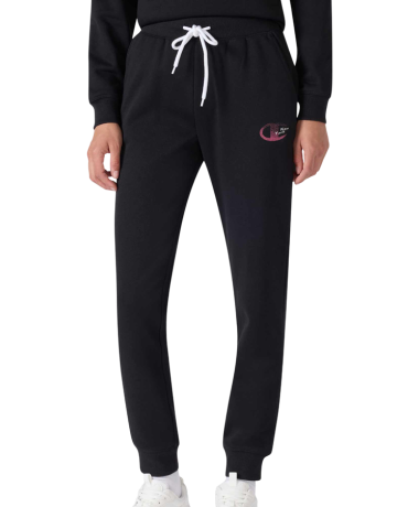 Pantalón Mujer Con puño Champion Graphic Logo C NY Rib "Black"