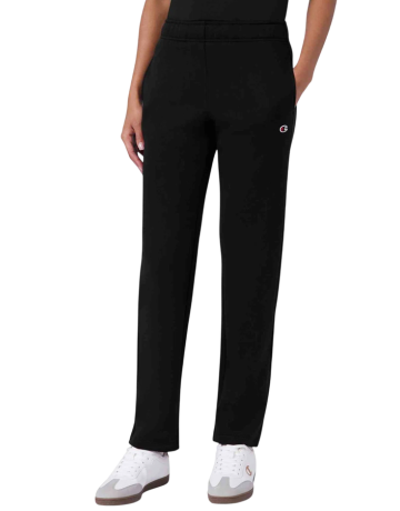 Pantalón Mujer Con Bajo Recto Champion Icons Fleece Joggers "Black"