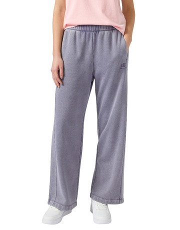 Champion Women's Washed Wide Leg Fleece Pants Icons "Dark Mauve"