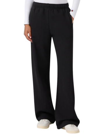 Pantalón Champion Wide Leg de Mujer con Cordón e Interior Afelpado "Black"