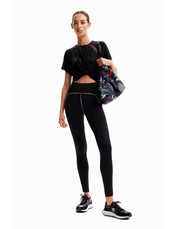 Desigual Contrasting Sport Leggings "Black"