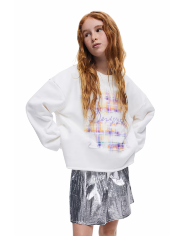 Desigual Sudadera Bordado "White-Multicolor"