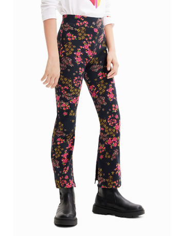 Desigual Girls Floral Flare Leggings "Black"