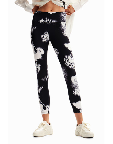 Desigual Floral Sport Leggings "Black-White"