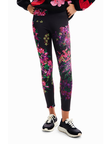 Desigual Floral Sport Leggings "Magical Fuxia"