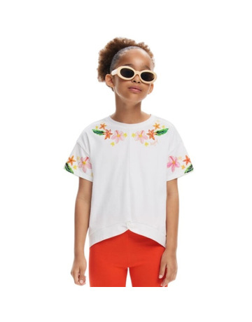 Desigual Flower knot t-shirt "White"