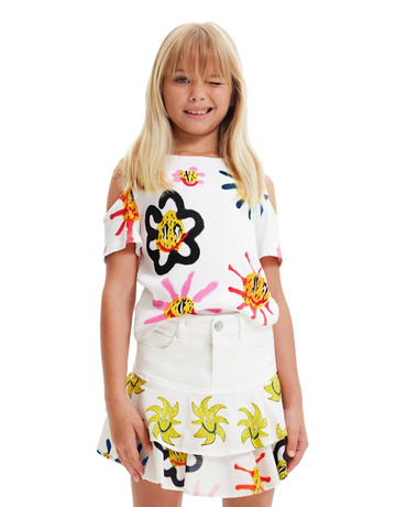 Añadir a la cesta Desigual Girls Flower Cut Out T-Shirt Desigual Girls Flower Cut Out T-Shirt