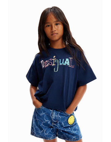 Desigual Girls Multicolour Logo T-shirt "Marine"