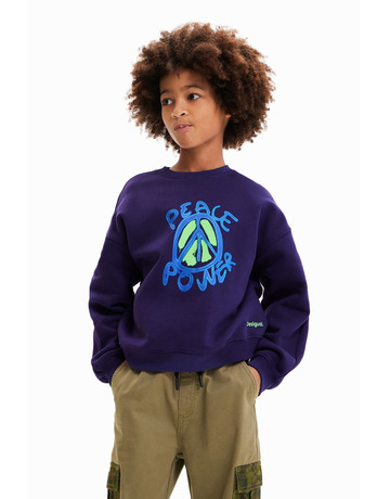 Desigual Junior Oversize Peace Sweatshirt "Blue"