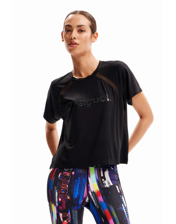 Desigual Mesh Sport T-shirt "Black"
