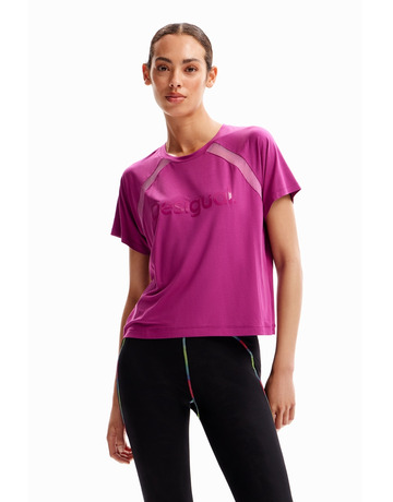 Desigual Mesh Sport T-shirt "Fuchsia"