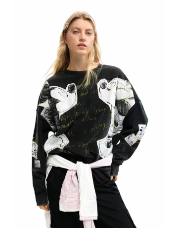 Desigual Sudadera  Mickey y Minnie Mouse  "Dark Gray "