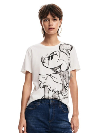 Desigual Minnie Mouse T-shirt "White-Black"
