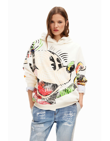 Desigual Oversize Mickey Mouse Sweatshirt "Beige"