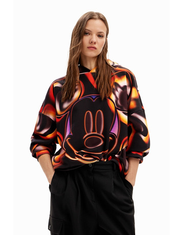 Desigual Oversize Mickey Mouse Sweatshirt "Black-Orange"