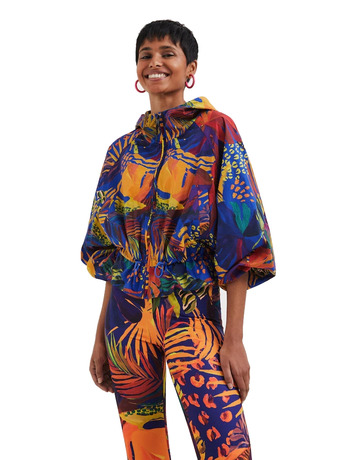 Desigual Oversized Tropical Windbreaker