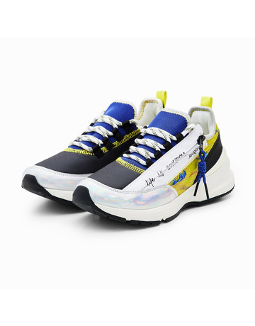 Desigual Patchwork zip-up Running Sneakers