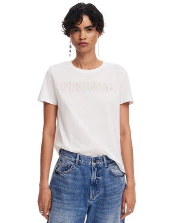 Desigual shiny t-shirt "White"