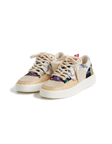 Desigual Sneakers "Patchwork with Raffia"