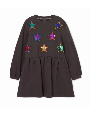 Desigual Star dress sweatshirt "Black"