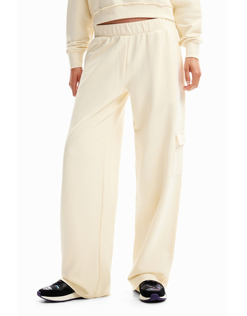 Desigual Wide-leg Cargo Trousers "Raw"