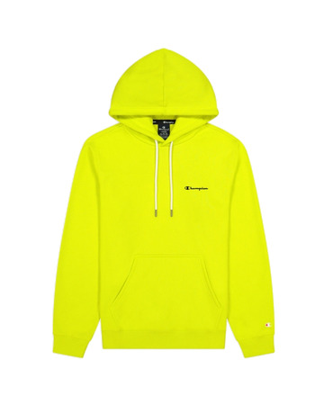 Champion Legacy Small Script Logo Print Cotton Terry Hoodie "Yellow"