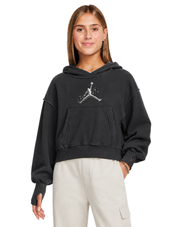 Sudadera Corta Niña Jordan JDG Rebel Rose "Off Black"