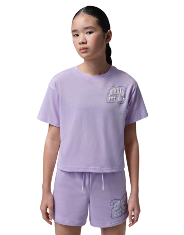Camiseta Cropped Niña Jordan JDG Secret Garden Collegiate  "Violet Mist"