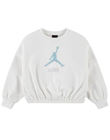 Sudadera Corta sin Capucha Niña Jordan Jumpman Club Pleated Fleece "Sail"