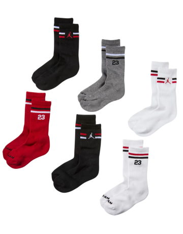 Calcetines Jordan Icon Stripe 6PK Crew "Black"