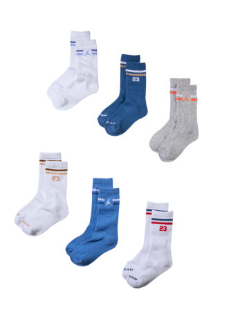 Calcetines Jordan Icon Stripe 6PK Crew "True Blue"