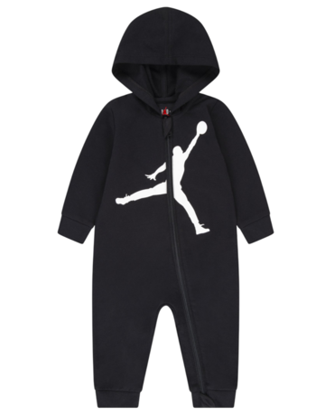 Mono Bebé Jordan Infants Air Jumpman Hooded Coverall "Black"