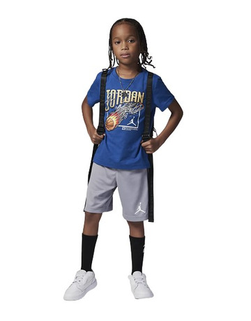 Conjunto Jordan Infants JDB Court Air Tee + Short Mesh Set "Cemen Grey-True Blue"