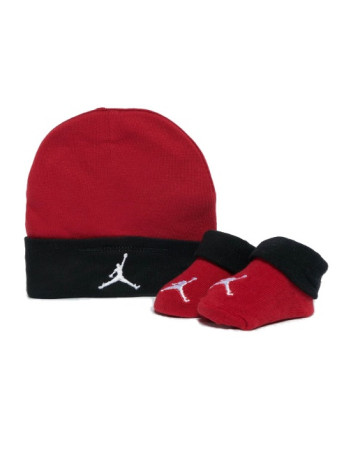 Jordan Infants Jumpman Basic Hat And Bootie Combo 2pc "Black-Gym Red"