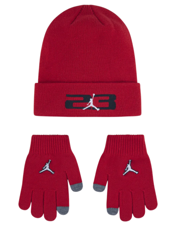 Conjunto Gorro + Guantes Táctiles Jordan Niño/Niña JAN 23 "University Red"