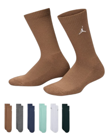 Jordan Kids JDB Everyday Essentials Crew 6 PPack Socks "Oxidized Green"