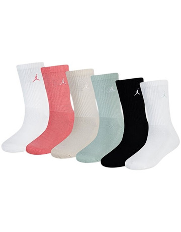 Jordan Kids JDB Everyday Essentials Crew 6 PPack Socks "Seafoam"
