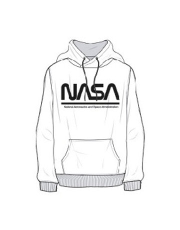 Nasa Logo Hoody Sweatshirt "N05H-White"