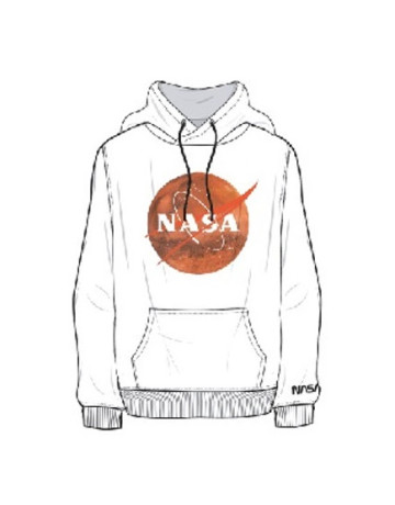 Nasa Mars Logo Planet Graphic Hoody "M11H-White"