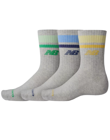 New Balance Everyday Stripe Midcalf Logo Crew 3 Pack "Grey"