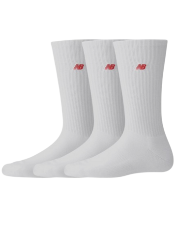 New Balance Kids Patch Logo Crew 3 Pack "White"
