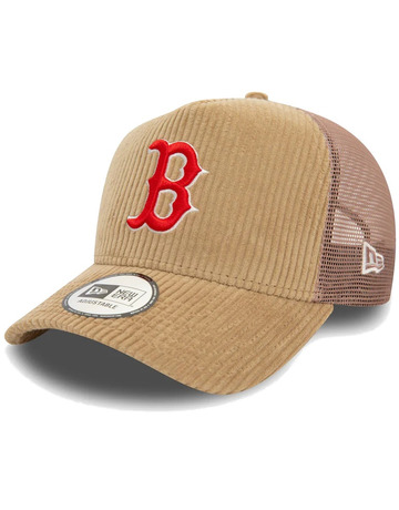 New Era MLB Boston Red Sox Cord 9FORTY E-Frame Adjustable Trucker Cap "Beige"