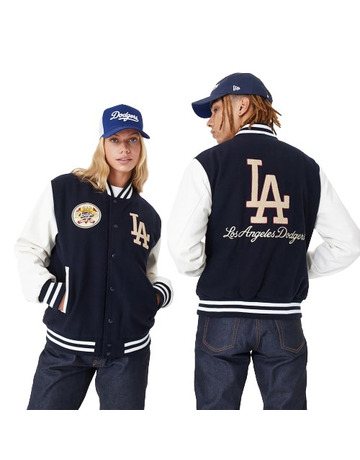 New Era MLB L.A Dodgers Large Logo Varsity Jacket "Navy "