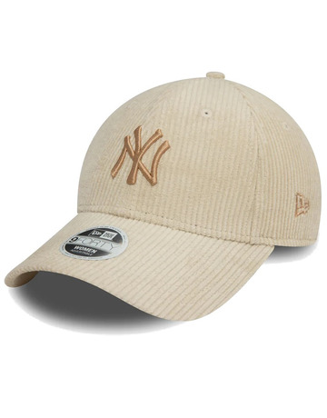 New Era MLB Womans NY Yankees Cord 9FORTY Adjustable Cap "Light Beige"