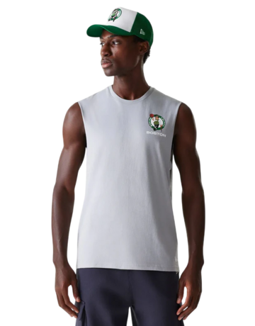 Camiseta sin Mangas New Era NBA Boston Celtics Graphic "Grey"