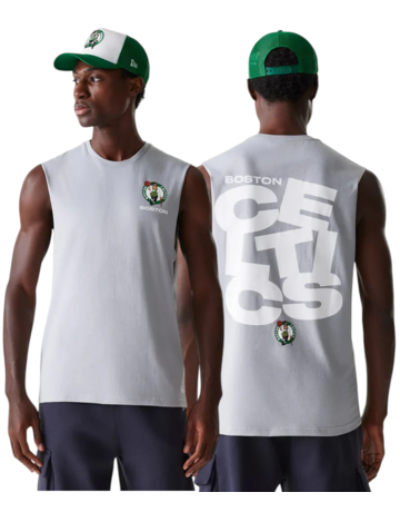 Camiseta sin Mangas New Era NBA Boston Celtics Graphic "Grey"