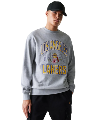 New Era NBA LA Lakers Floral Oversized Crew Neck Sweater