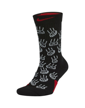Nike Elite Basketball Graphic Crew Socks Coin Toss (010)