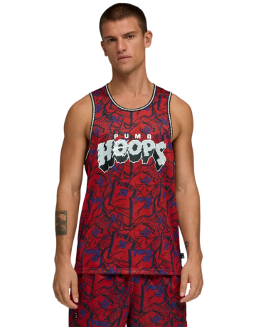 Camiseta de Baloncesto de Tirantes Puma Flagrant Foul "Candy Apple-AOP "